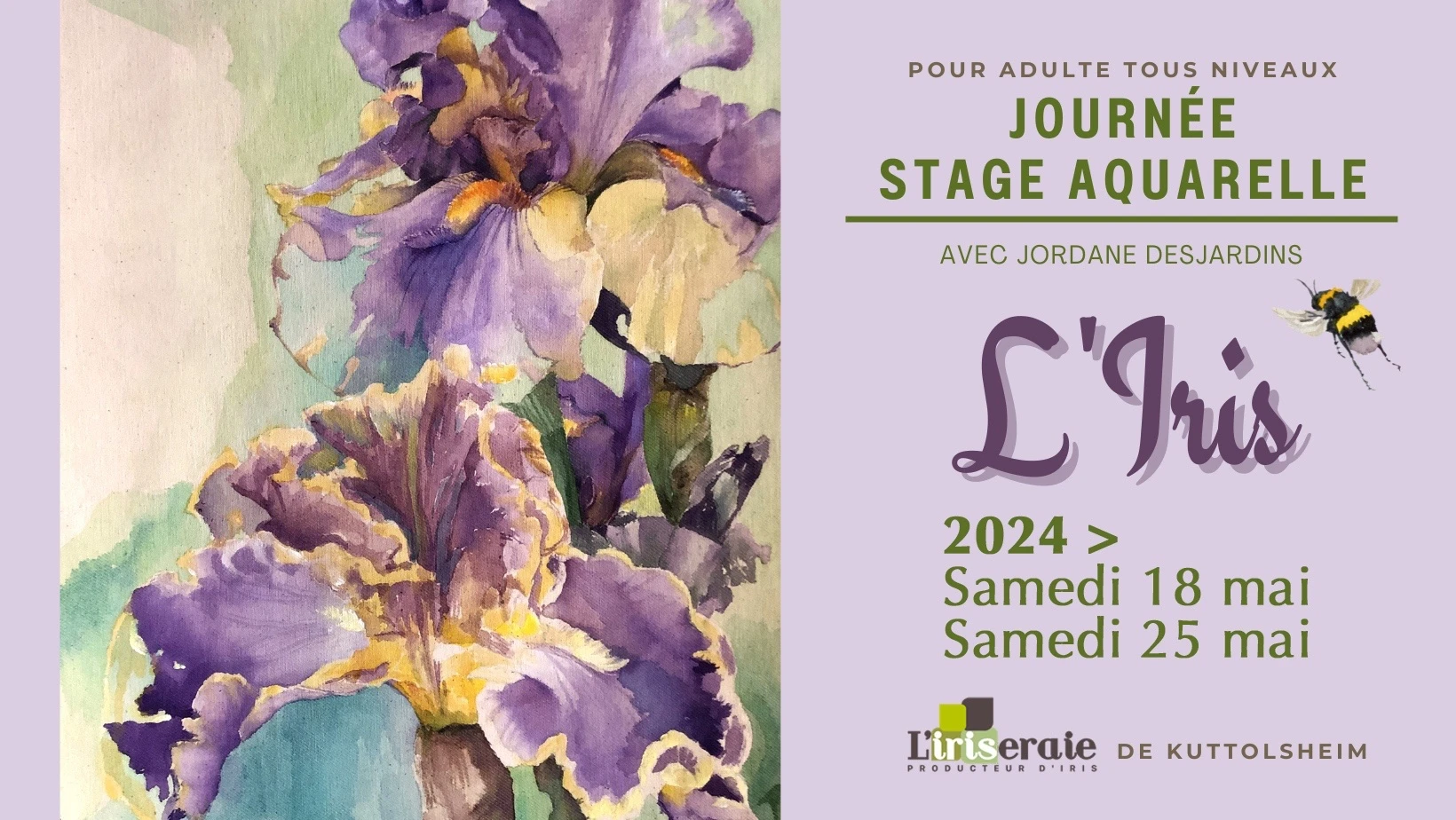 Stage aquarelle l'iris